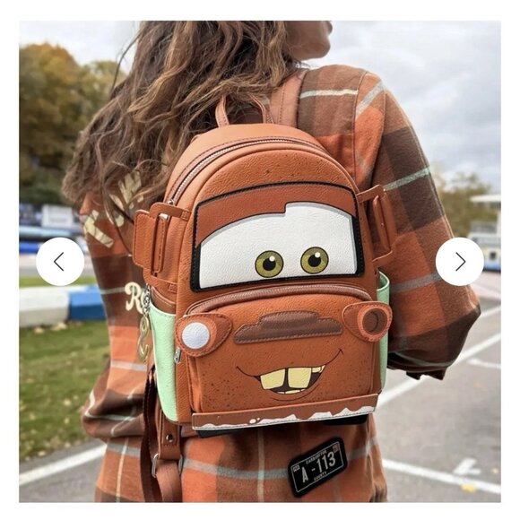 Loungefly Handbags - NWT Loungefly Disney Pixar Cars Mater Cosplay Mini Backpack